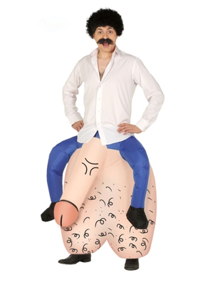 Costume gonfiabile da uomo a cavallo di un pene per adulto