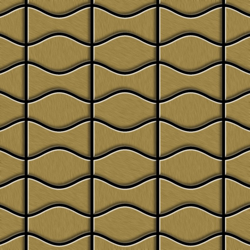 Mosaico metallo solido Titanio spazzolato Gold oro spesso 1,6 mm Kismet & Karma-Ti-GB disegnato da Karim Rashid - Alloy en oferta