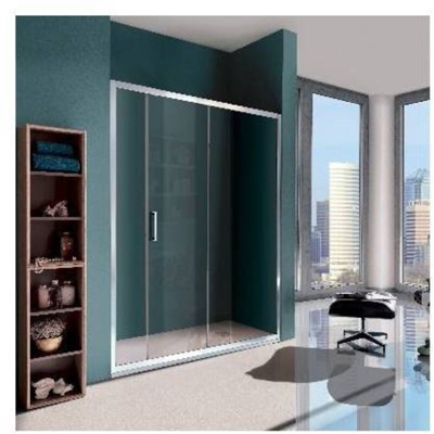 Samo - NICCHIA DOCCIA SCORREVOLE A 2 ANTE CRISTALLO 6 MM CEE ART cm 97-101 / Apertura cm 38