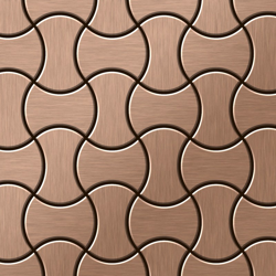 Mosaico metallo solido Titanio spazzolato Amber rame spesso 1,6 mm Infinit-Ti-AB disegnato da Karim Rashid - Alloy características