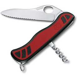 Coltellino svizzero Victorinox Sentinel One Lama di chiusura di colore rosso-nero con cavatappi e anello 0.8321.MWC características