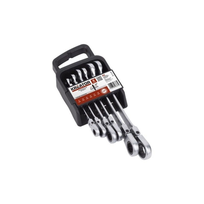 Kit Assortimento Serie 6 Chiavi Combinate A Cricchetto Snodate 8-19 Italy Cv - VARO