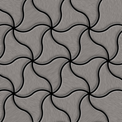 Mosaico metallo solido Titanio spazzolato Smoke grigio scuro spesso 1,6 mm ALLOY Ninja-Ti-SB disegnato da Karim Rashid en oferta