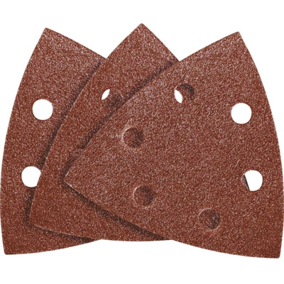 SKIL 2610390730 KIT carta abrasiva a delta perforato Grana 60, 120, 180 Lato 93 mm 1 KIT