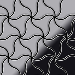 Mosaico metallo solido Acciaio inossidabile specchiato grigio spesso 1,6 mm ALLOY Ninja-S-S-M disegnato da Karim Rashid características