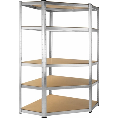 Scaffale per carichi pesanti scaffale angolare - scaffali metallici, scaffalature metalliche, scaffali in metallo - marrone - TECTAKE