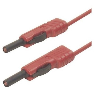 SKS Hirschmann MLB 100/1 V rt Cavo di misura [Spina a banana 4 mm - Spina a banana 4 mm] 1.00 m Rosso
