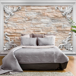 Fotomurale Brick in the Frame Orange cm 250x175 Artgeist precio