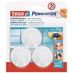 Gancio tesa Power Strip® Small rotondo Bianco 57577-00-02 tesa Contenuto: 3 pz. características
