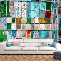 Fotomurale Sapphire Stained Glass cm 250x175 Artgeist precio