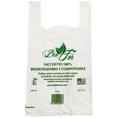 Fortore - BUSTE SHOPPER COMPOSTABILI Maxi gr.12,5 - 30+20x60 cf.500 pz