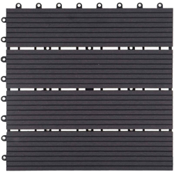 Piastrelle pavimentazione da esterno Rhone T831 WPC 30x30cm 11 pezzi 1mq antracite lineare - MENDLER características