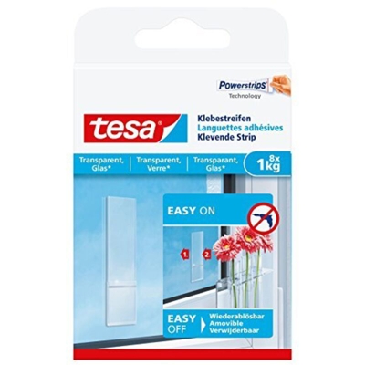 Strisce adesive ® Trasparente Contenuto: 8 pz. - Tesa