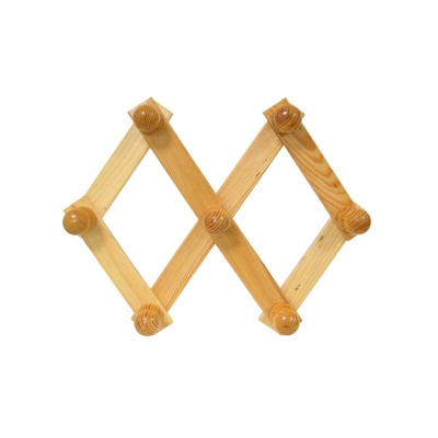 Savino Filippo - Appendiabiti Attaccapanni Porta Abiti Lusso in Legno 7 Posti Naturale Salotto Camera