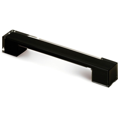 Maniglia in stile moderno, Metacrilato, Metacrilato Nero, 160 mm interasse. Marchio REI