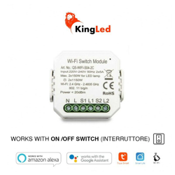 Modulo Interruttore Smart WiFi 2 CH AC 230V - Compatibile con Alexa, Google e Smartphone - KIWI precio