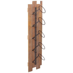 Portabottiglie Pensile Hwc-b99 Legno Metallo 14x23x96cm Per 5 Bottiglie precio