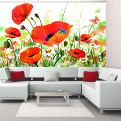 Fotomurale Country poppies cm 200x154 Artgeist en oferta