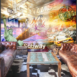Fotomurale Colorsof NYC cm 300x210 Artgeist precio