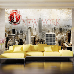 Fotomurale New York POST AGE STAMP cm 250x175 Artgeist en oferta