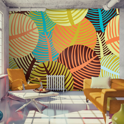 Fotomurale collage foglie cm 250x193 cm 250x193 Artgeist en oferta