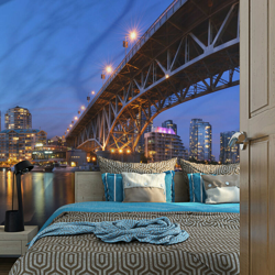 Fotomurale Granville Bridge Vancouve cm 200x154 Artgeist en oferta