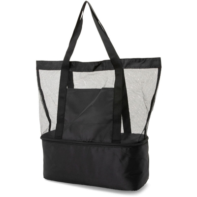Borsa da spiaggia con fondo termico - colore nero - DMAIL