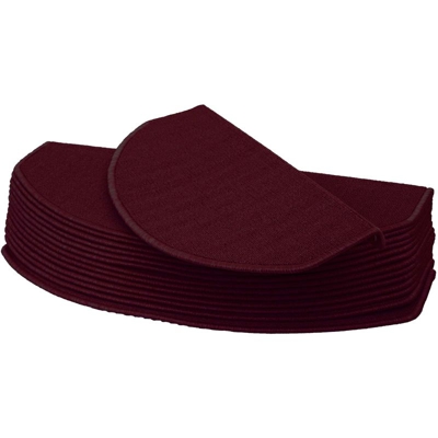 Tappetini per scale autoadesivi semicircolari HWC-G49 15 pezzi 65x25cm bordeaux - MENDLER