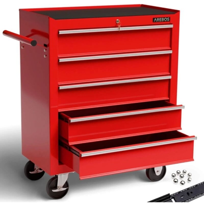 Arebos Carrello Portautensili Porta Attrezzi Portautensili Attrezzi Arebos 5 Cassetti
