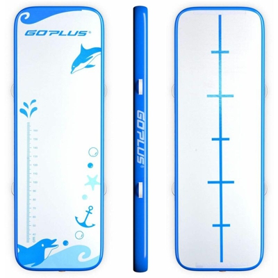 Costway - Tappetino Gonfiabile per Ginnastica con Pompa, Resistente Tappetino Gonfiabile per Esercizi, 300 x 100 x 10 cm, 3 Modelli di Disegno a