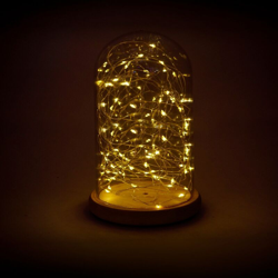 Campana di vetro decorativa illuminata da 80 Led Bianco Caldo - WISDOM en oferta