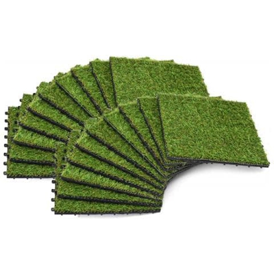 Piastrelle In Erba Sintetica 20 Pz 30x30 Cm Verde