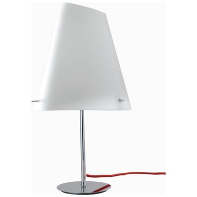 I-ERMES-LG1 - Lampada da tavolo moderna conica bianca 60 watt E27