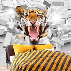 Fotomurale Tiger Jump cm 250x175 Artgeist precio