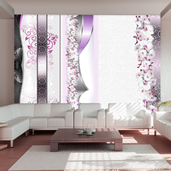 Fotomurale Parata di orchidee in viola cm 250x175 Artgeist precio
