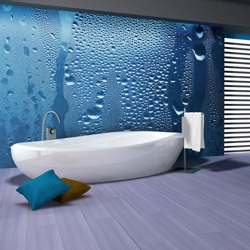 Fotomurale Gocce dacqua su un vetro a cm 200x154 Artgeist características