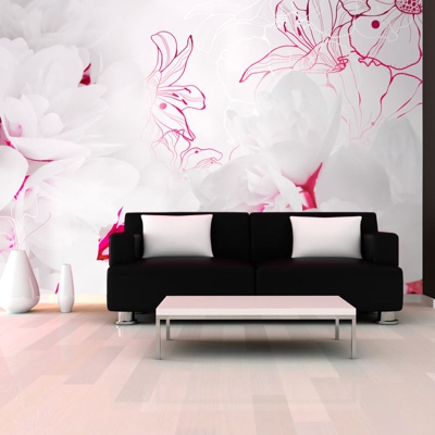 Fotomurale Avvolti in bianco cm 300x210 Artgeist