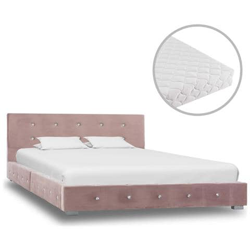 Letto Con Materasso Rosa In Velluto 120x200 Cm precio