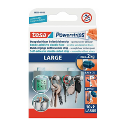 tesa Strisce adesive Powerstrips large L. 50mm W. 20mm f. Oggetti w. 300g características