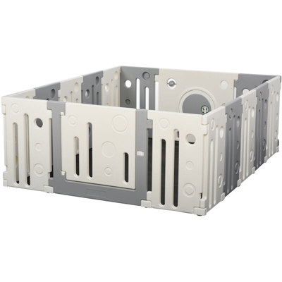 Recinto per Bambini 16 Pezzi Porta con Serratura Design a Incastro Gicattoli - Homcom
