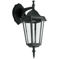 V-TAC VT-750 Portalampada lanterna Small Facing-Down alluminio IP44 nero E27 - sku 7068 en oferta