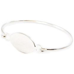 argento braccialetto 'identité' ovale - [ g7885] precio