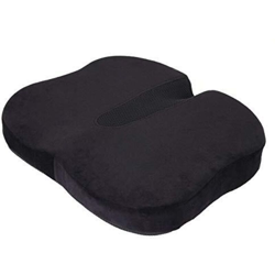 Cuscino da seduta sedie auto memory foam HWC-D11 velluto nero - MENDLER precio