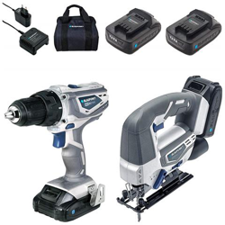 Cassetta Attrezzi Da Lavoro Con Sistema Dna- Batteria Agli Ioni Di Litio 18v 2x 2ah - Trapano / cacciavite - Sega Alternativa - Caricabatterie precio