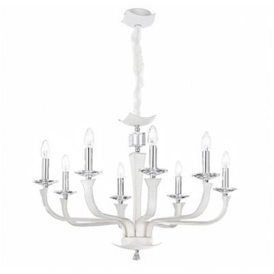 I-DESDEMONA / 8 - Lampadario sospeso bianco moderno 40 watt E14
