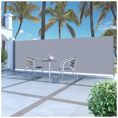 Tenda Da Sole Laterale Retrattile 160 X 500 Cm Grigia