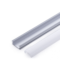 Profilo Alluminio Per Striscia Led - Diffusore Latteo x 1M (SU-A1707-1M) - GREENICE en oferta