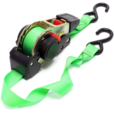 Cinghia a cricchetto di ancoraggio avvolgibile con gancio 1,8m 25mm - WILTEC