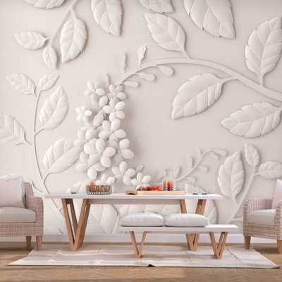 Fotomurale Paper Flowers Cream cm 250x175 Artgeist
