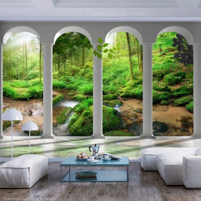 Fotomurale Pillars and Forest cm 300x210 Artgeist